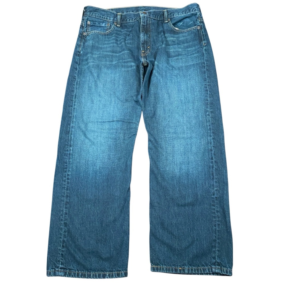 Levis 569 Jeans Men's 36x30 Loose Fit Straight Dark Wash Blue Denim Cotton